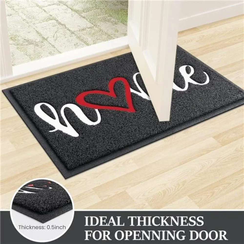 Door Mat Home Welcome Mats Outdoor and Indoor, Heavy-Duty Low-Profile Non-Slip